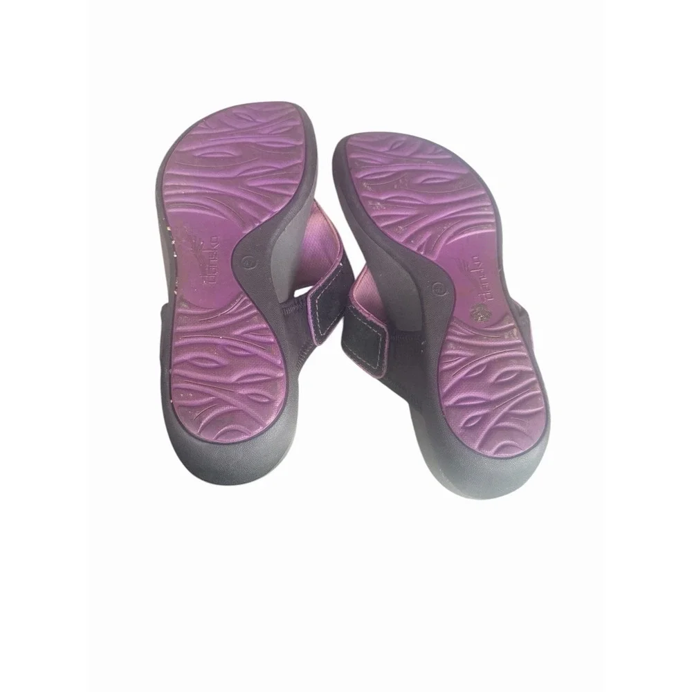 Dansko 41 Katy 2 Thong Sandals Purple Black‎ Flip Flops (US 10-10.5)